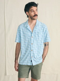 Short-Sleeve Cabana Towel Terry Shirt -*Faherty Brand Best