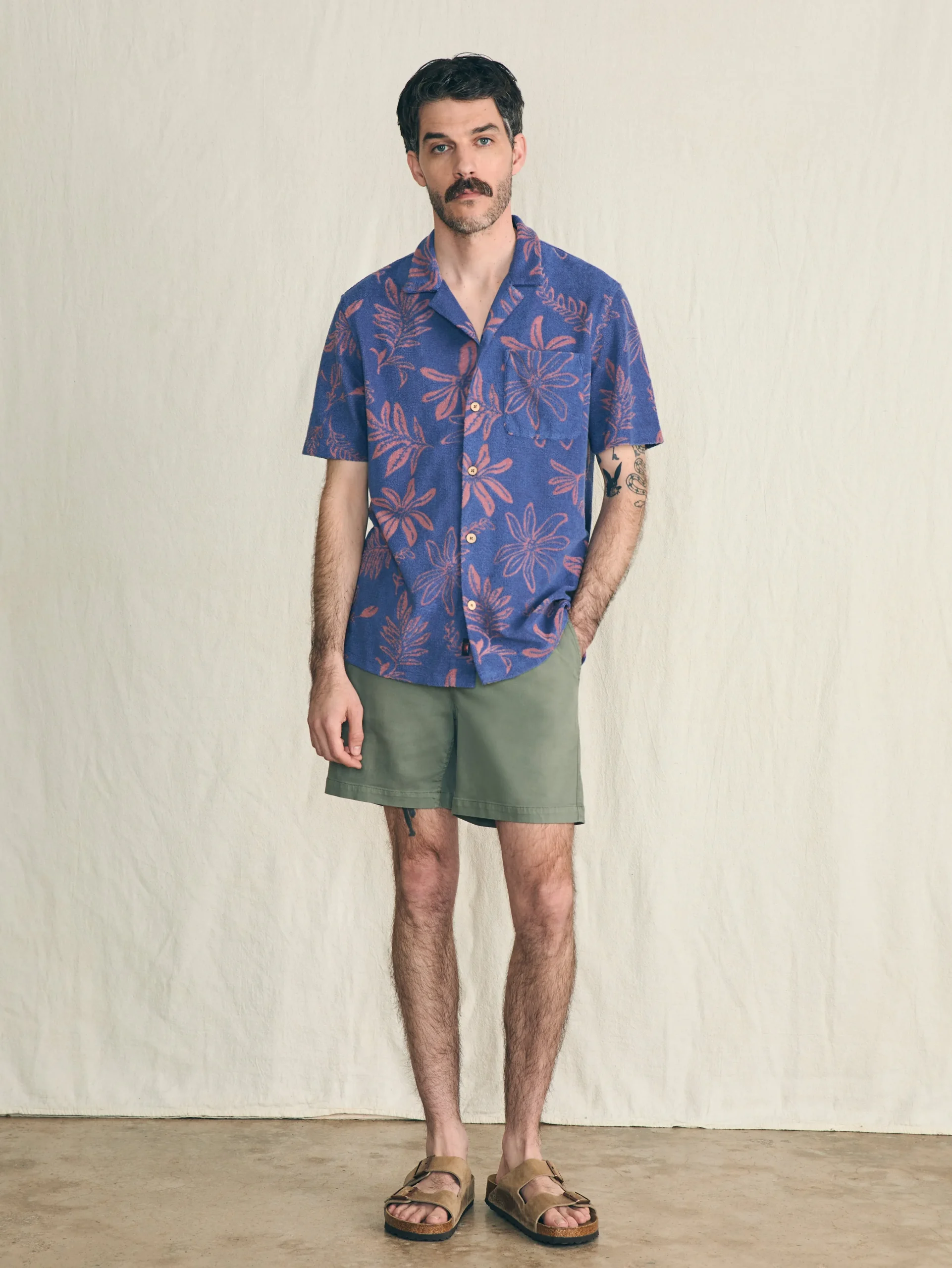 Short-Sleeve Cabana Towel Terry Shirt -*Faherty Brand