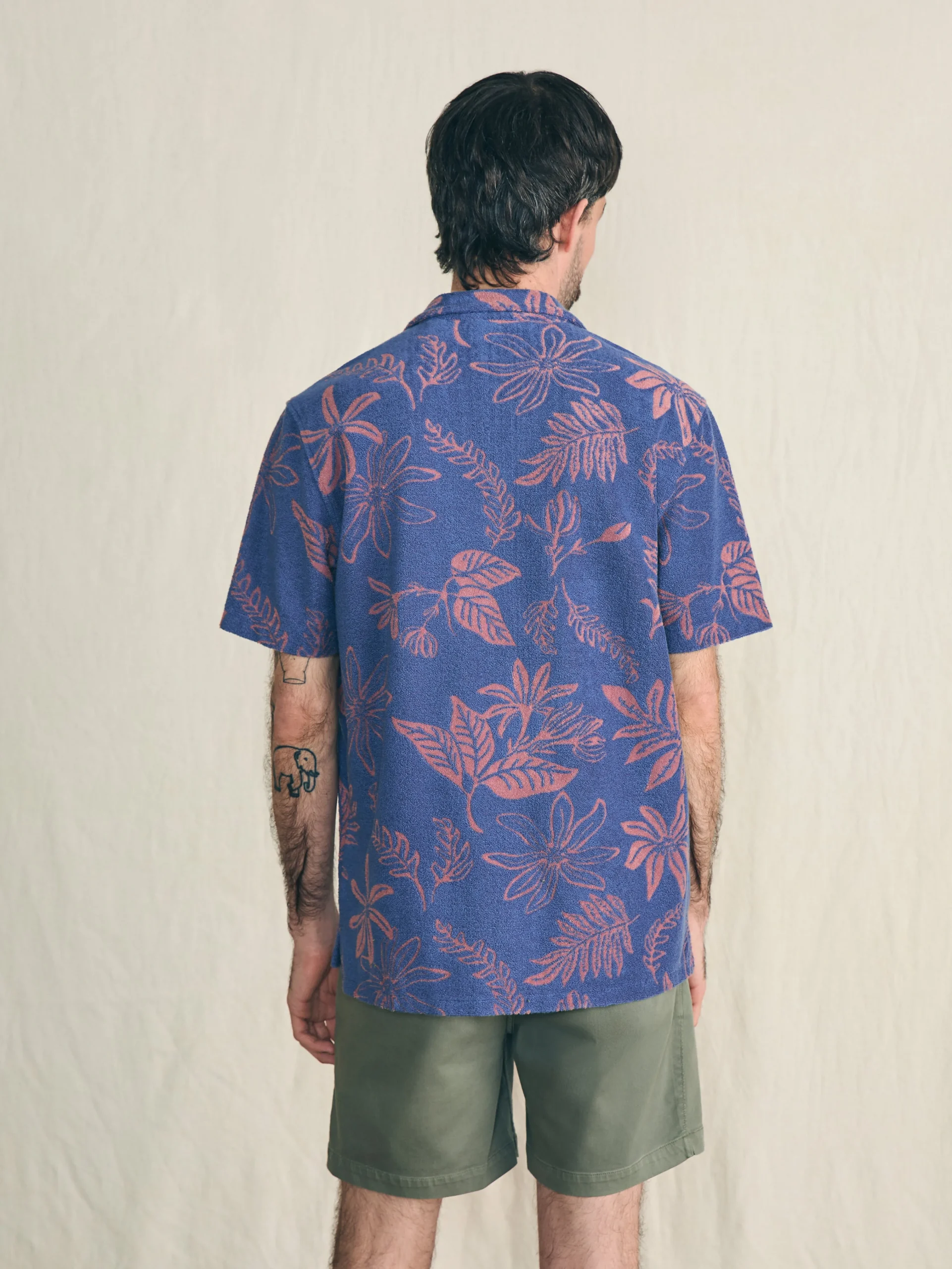 Short-Sleeve Cabana Towel Terry Shirt -*Faherty Brand