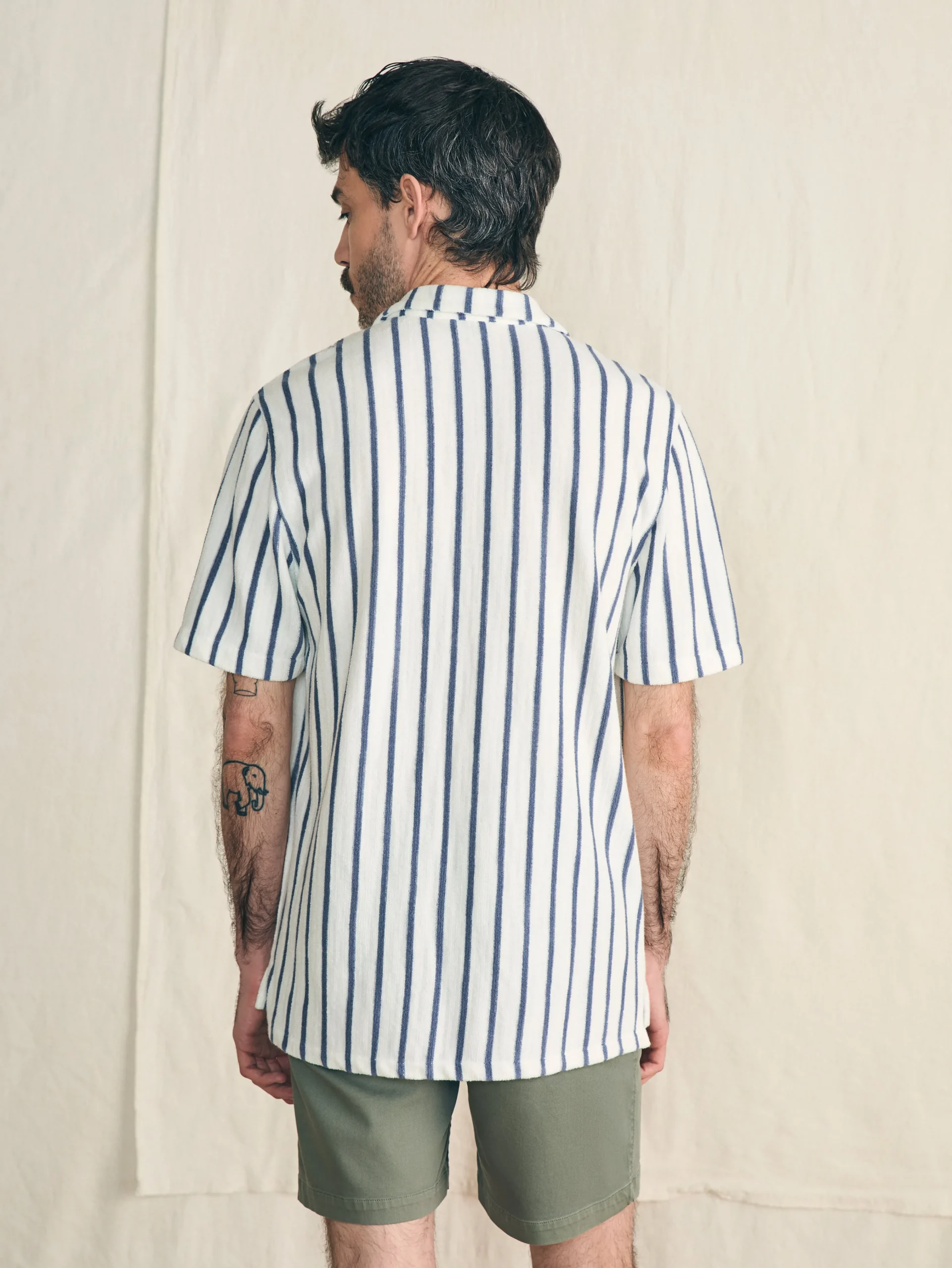 Short-Sleeve Cabana Towel Terry Shirt -*Faherty Brand Clearance