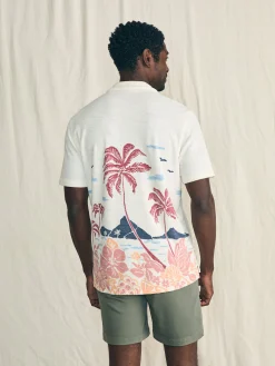 Short-Sleeve Cabana Towel Terry Shirt -*Faherty Brand New