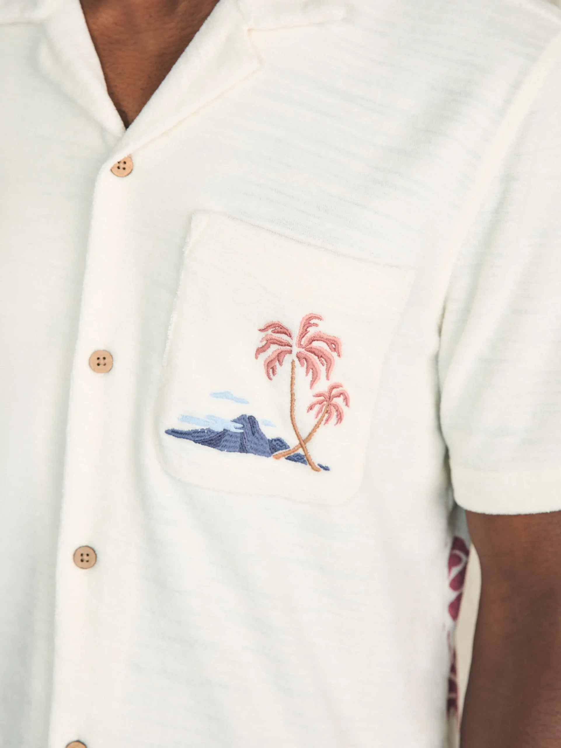 Short-Sleeve Cabana Towel Terry Shirt -*Faherty Brand New