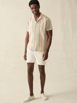 Short-Sleeve Hemp Blend Camp Shirt -*Faherty Brand Outlet