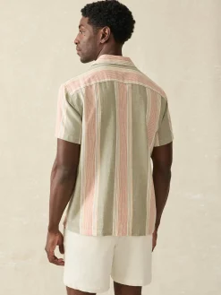 Short-Sleeve Hemp Blend Camp Shirt -*Faherty Brand Outlet