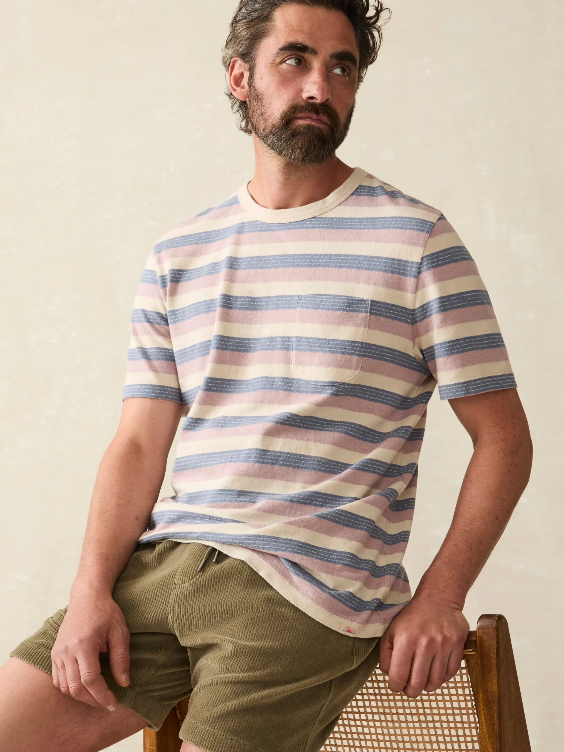 Short-Sleeve Hemp Blend Tee -*Faherty Brand Best