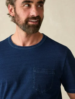 Short-Sleeve Indigo Pocket Tee -*Faherty Brand Sale