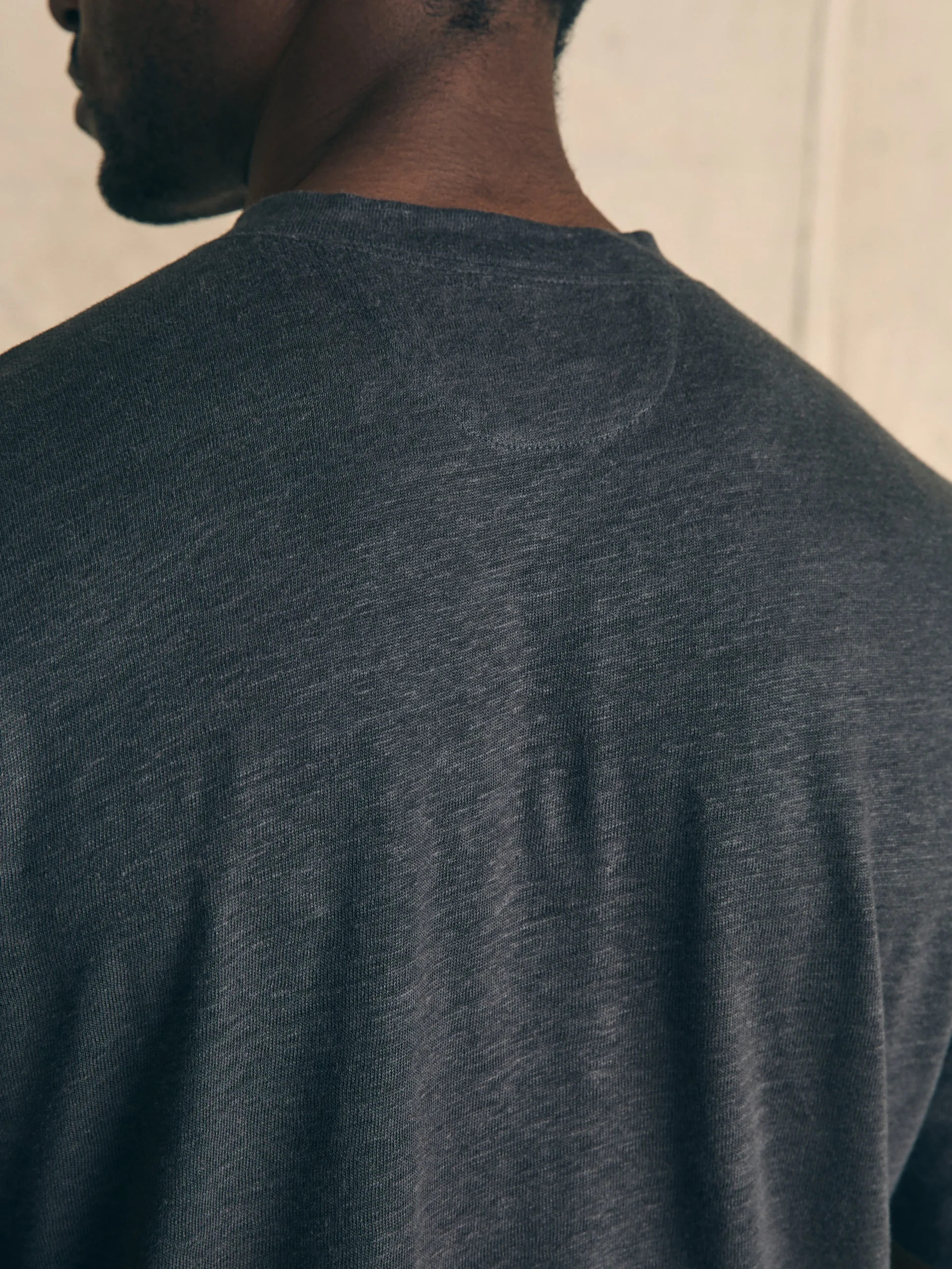 Short-Sleeve Linen Henley -*Faherty Brand Online