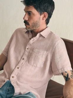 Short-Sleeve Palma Linen Shirt -*Faherty Brand Hot