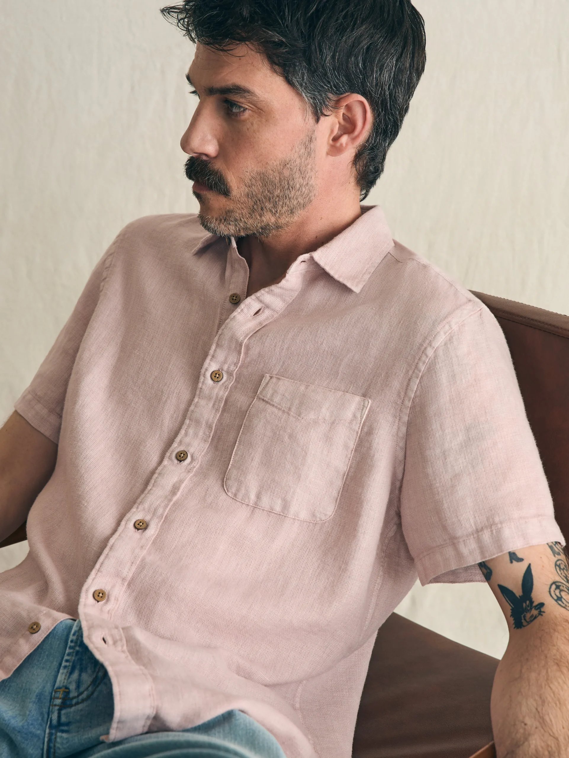 Short-Sleeve Palma Linen Shirt -*Faherty Brand Hot