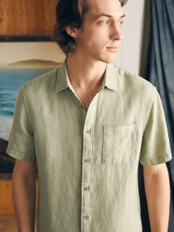 Short-Sleeve Palma Linen Shirt -*Faherty Brand Best