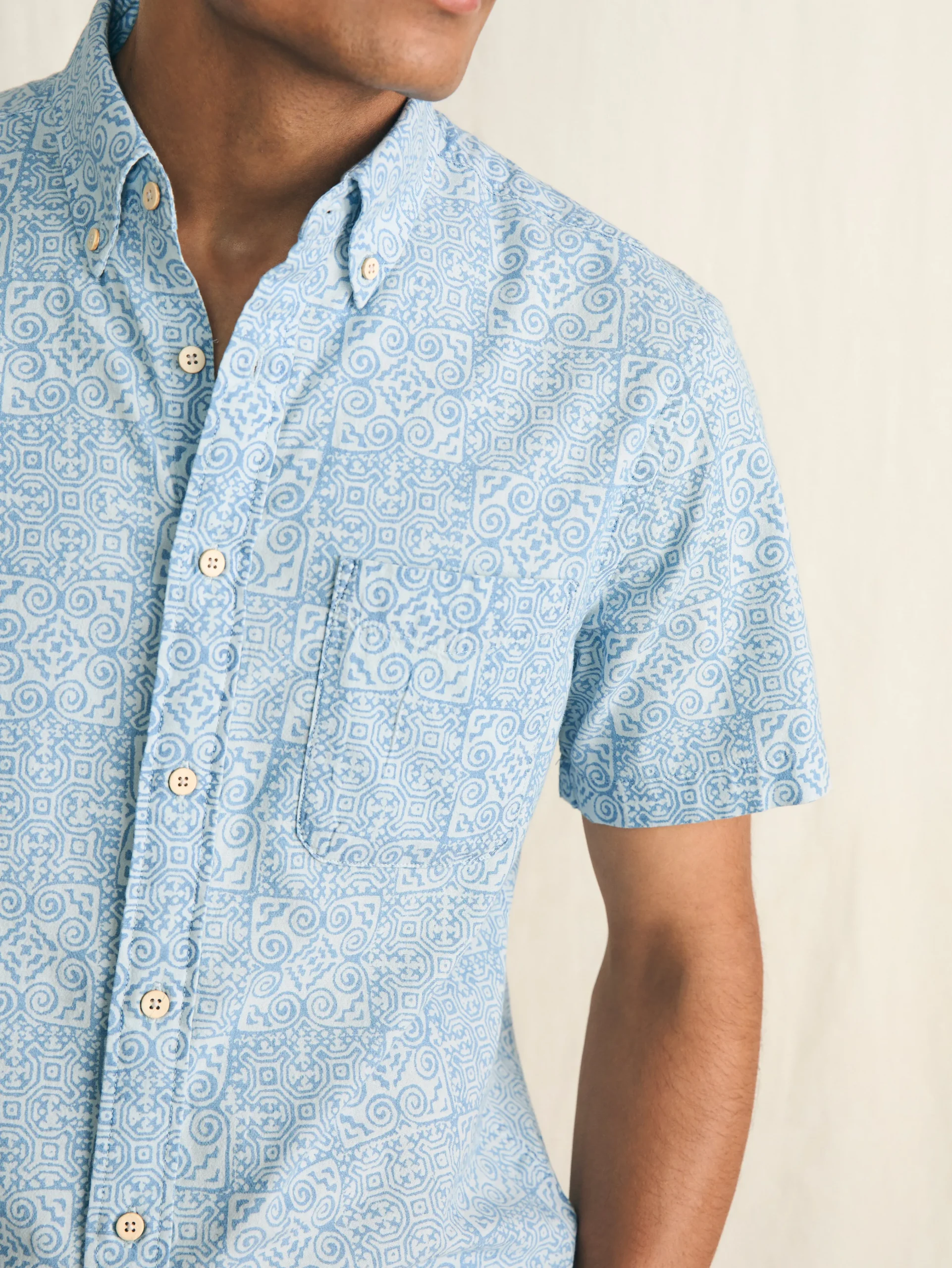 Short-Sleeve Stretch Playa Shirt -*Faherty Brand