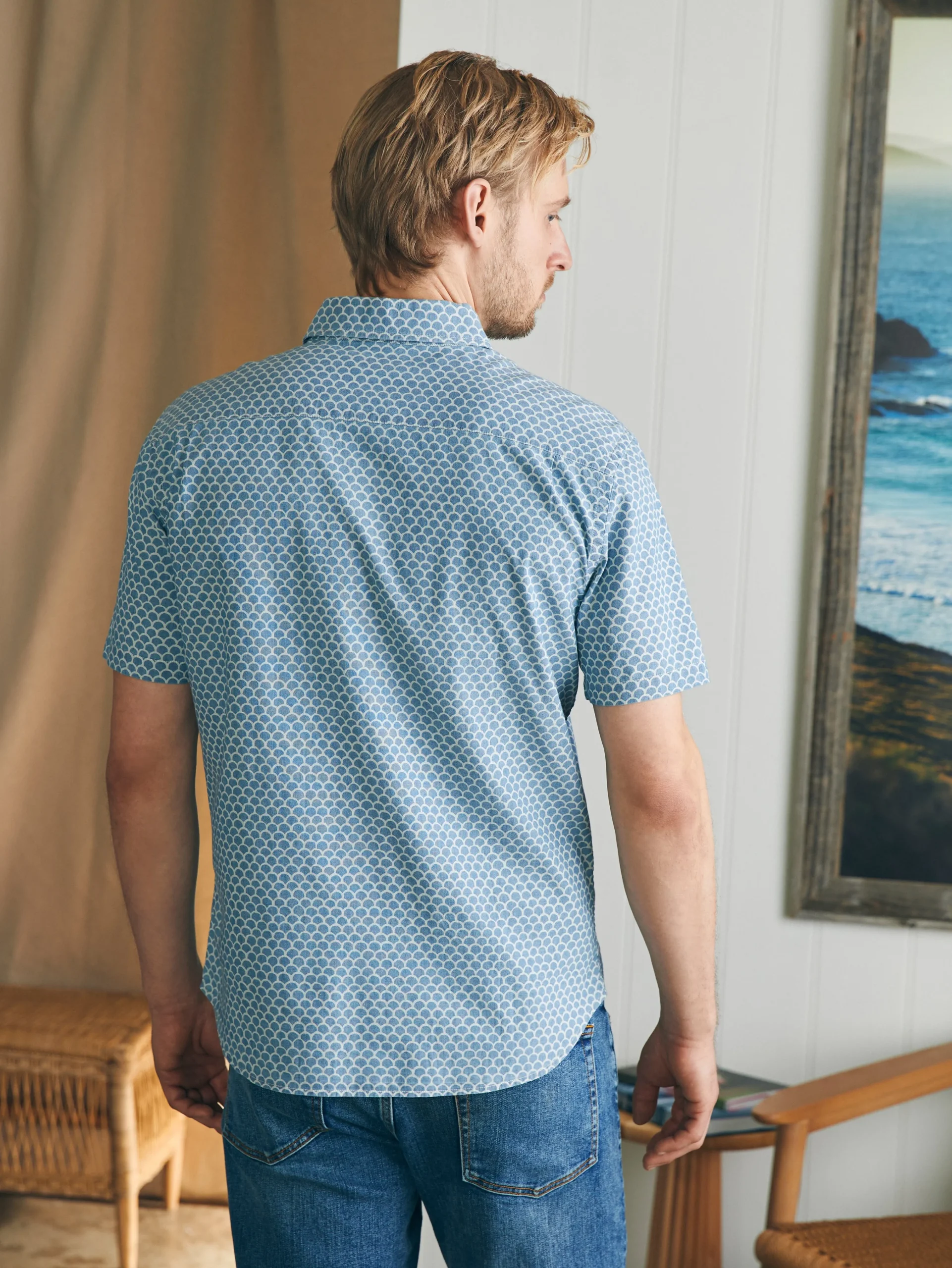 Short-Sleeve Stretch Playa Shirt (Tall) -*Faherty Brand Best