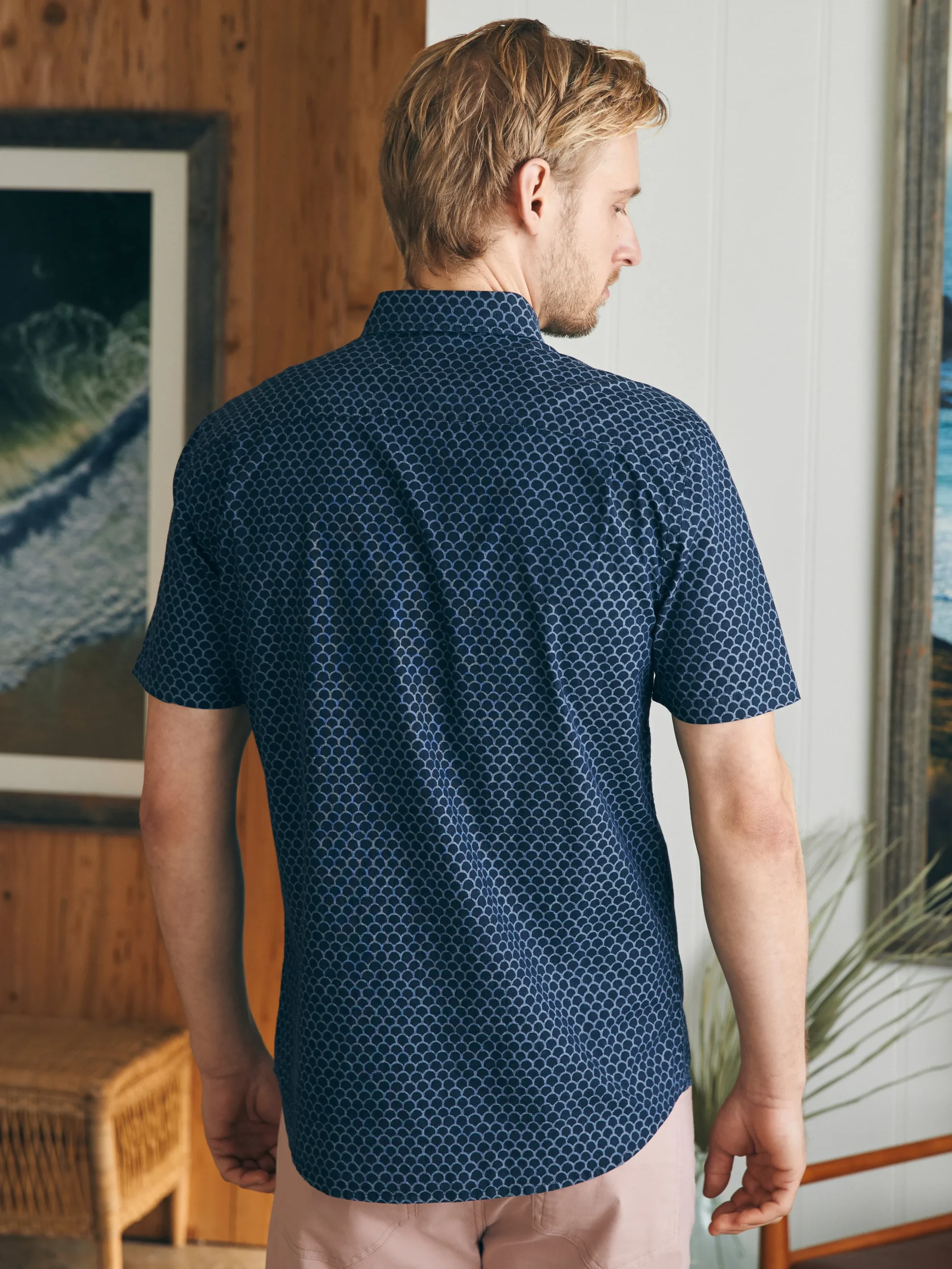 Short-Sleeve Stretch Playa Shirt (Tall) -*Faherty Brand