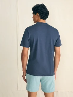 Short-Sleeve Sunwashed Henley -*Faherty Brand Discount