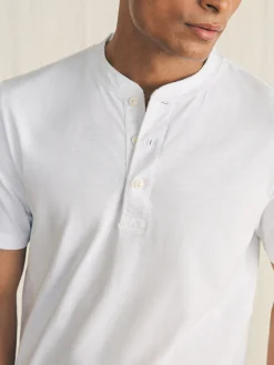 Short-Sleeve Sunwashed Henley -*Faherty Brand Hot