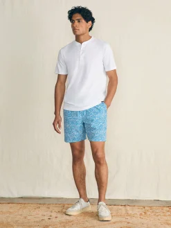 Short-Sleeve Sunwashed Henley -*Faherty Brand Hot