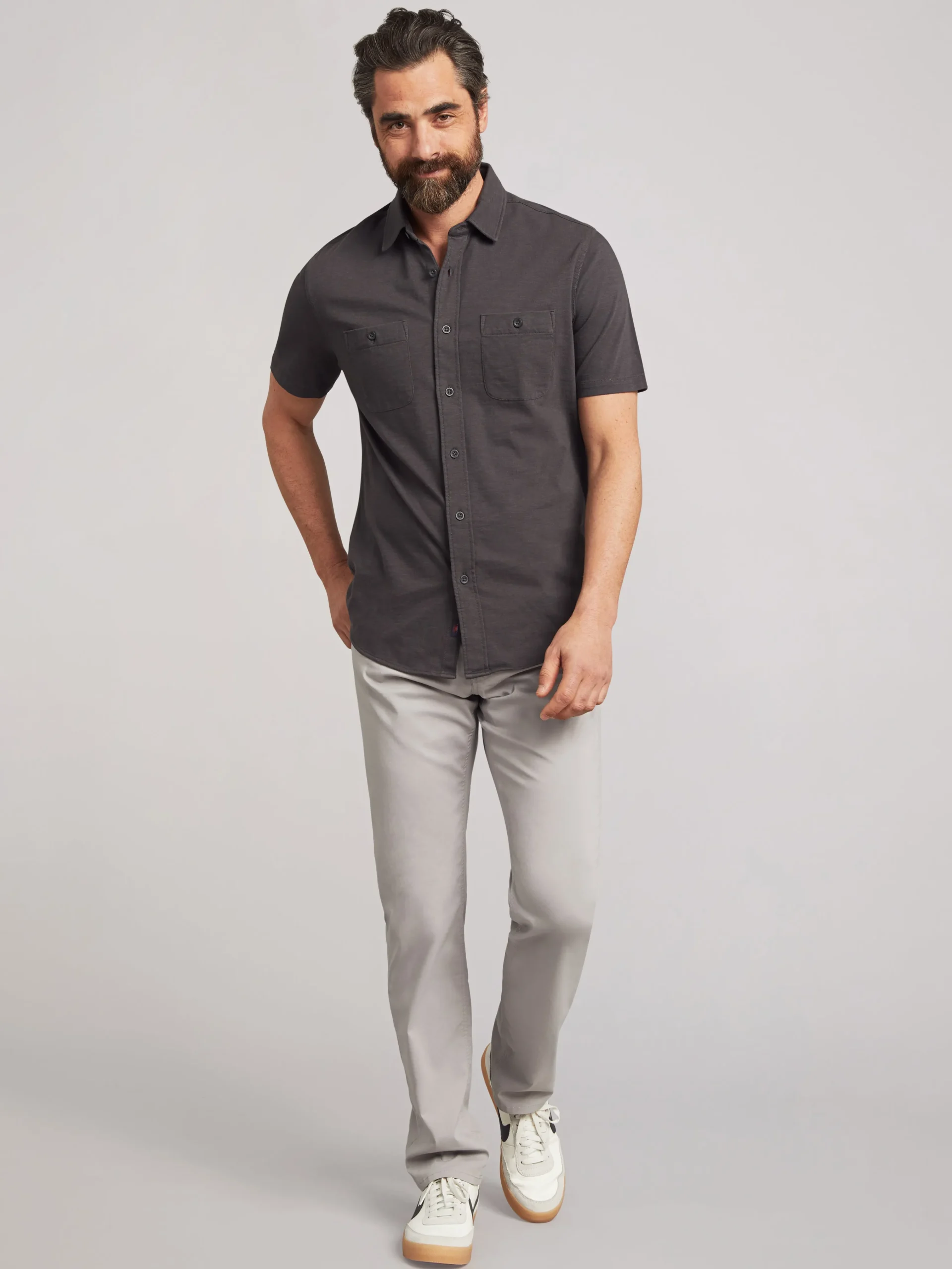 Short-Sleeve Sunwashed Knit Shirt (Tall) -*Faherty Brand