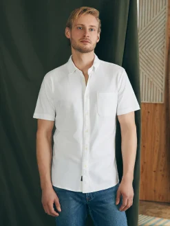 Short-Sleeve Sunwashed Knit Shirt (Single Pocket) -*Faherty Brand