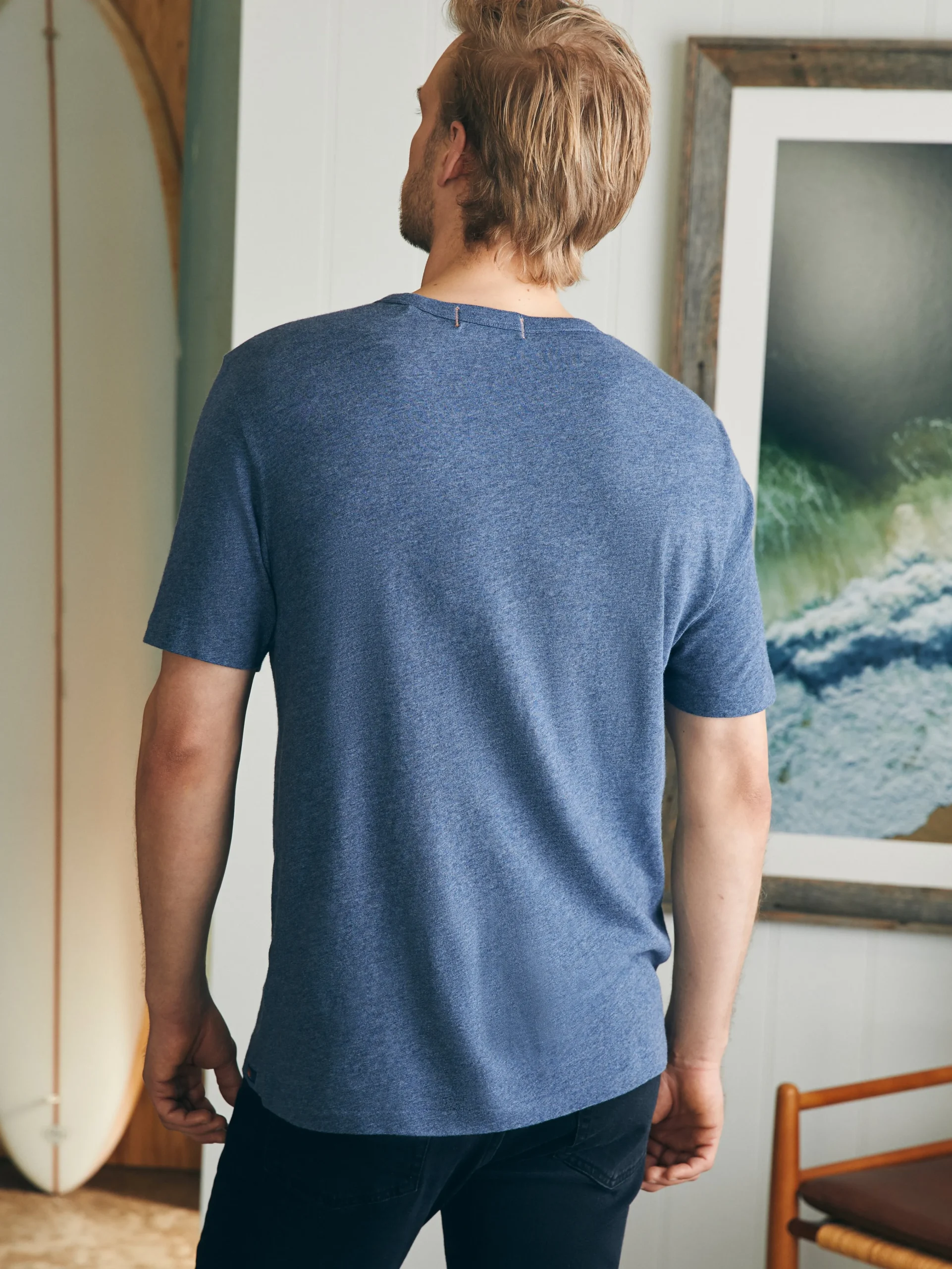 Short-Sleeve Vintage Chambray Tee -*Faherty Brand Best