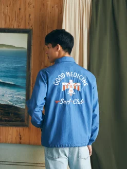Steven Paul Judd Good Medicine Sunwashed Coaches Jacket -*Faherty Brand New