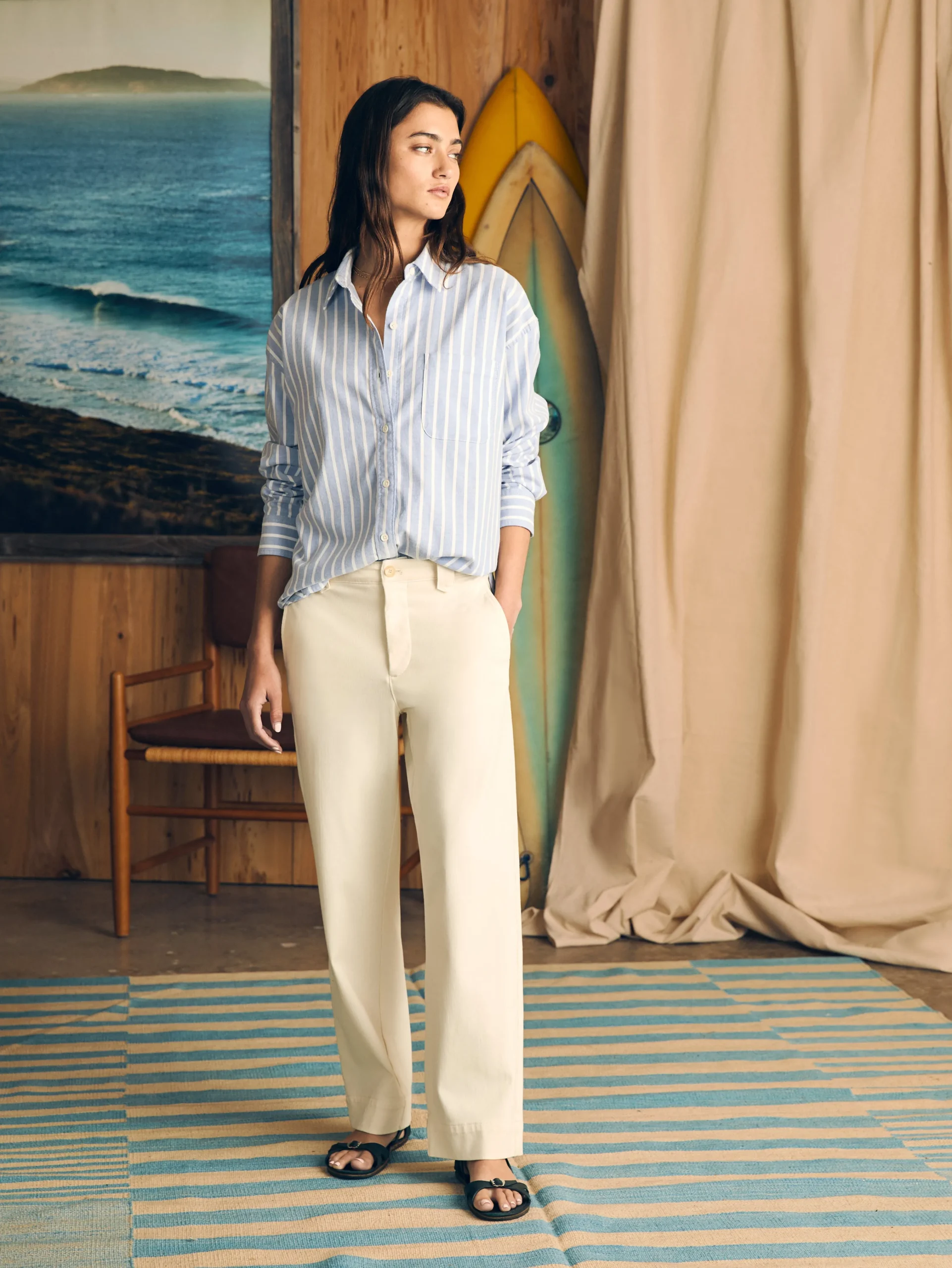 Stretch Oxford Relaxed Shirt -*Faherty Brand Best
