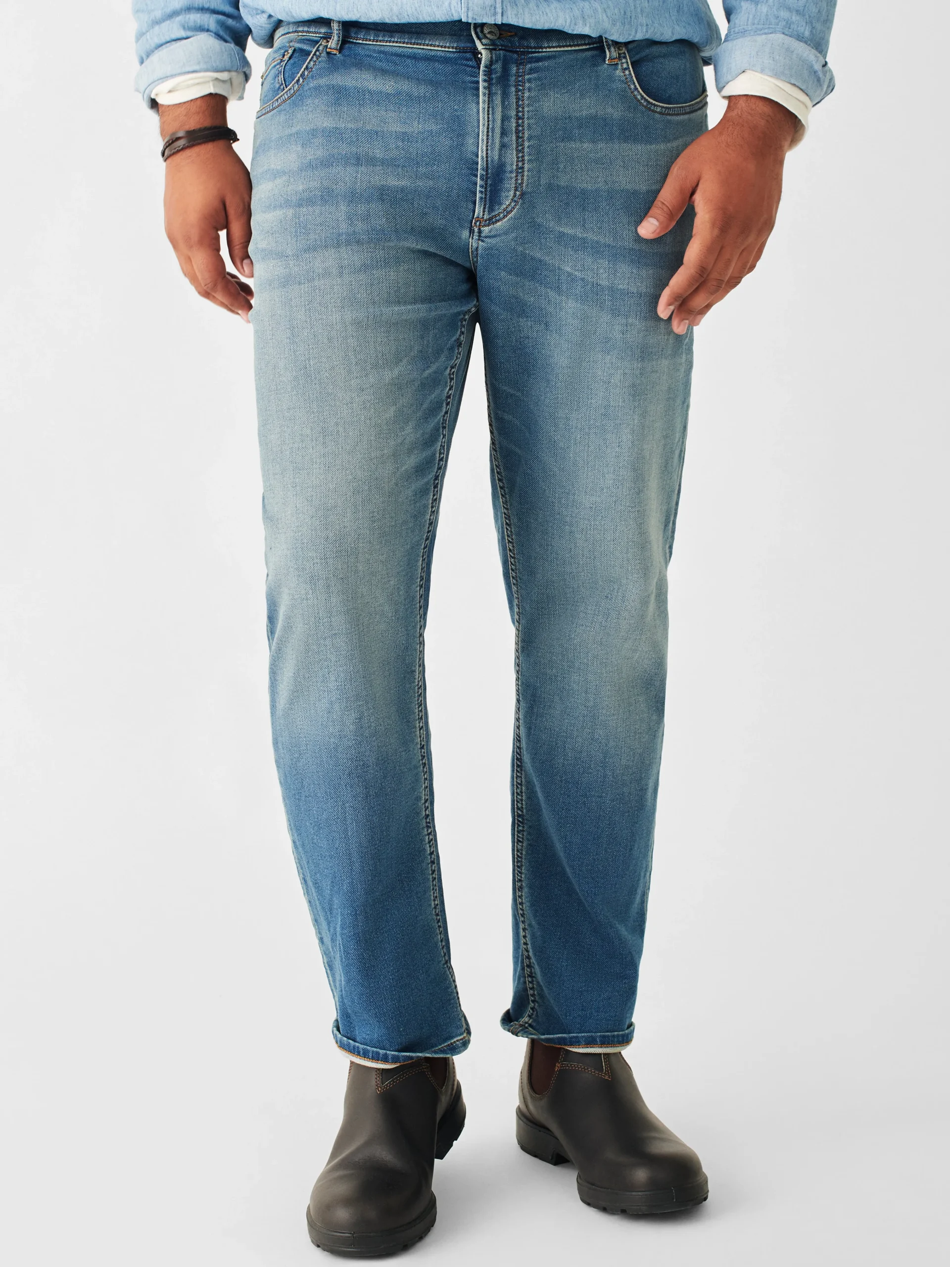 Stretch Terry Indigo 5-Pocket Pant (32" Inseam) -*Faherty Brand Discount
