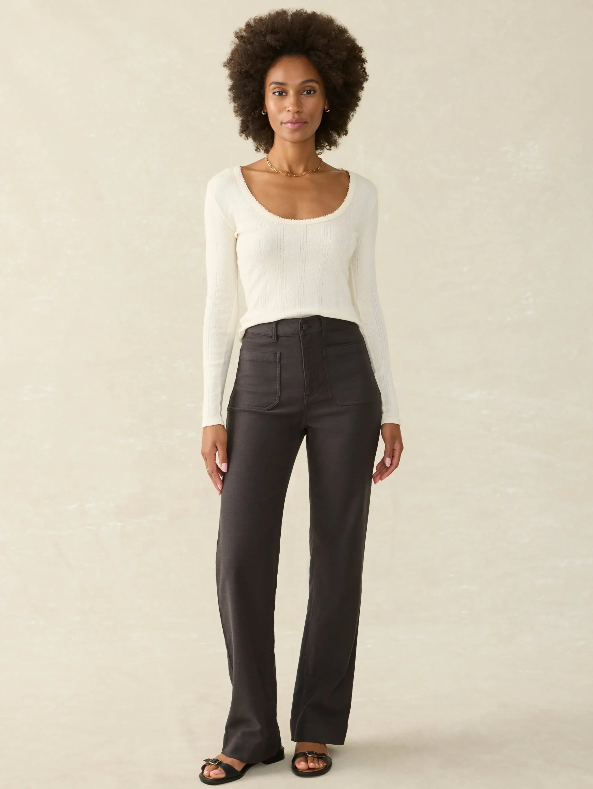 Stretch Terry Patch Pocket Pant -*Faherty Brand