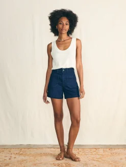 Stretch Terry Patch Pocket Short -*Faherty Brand Online