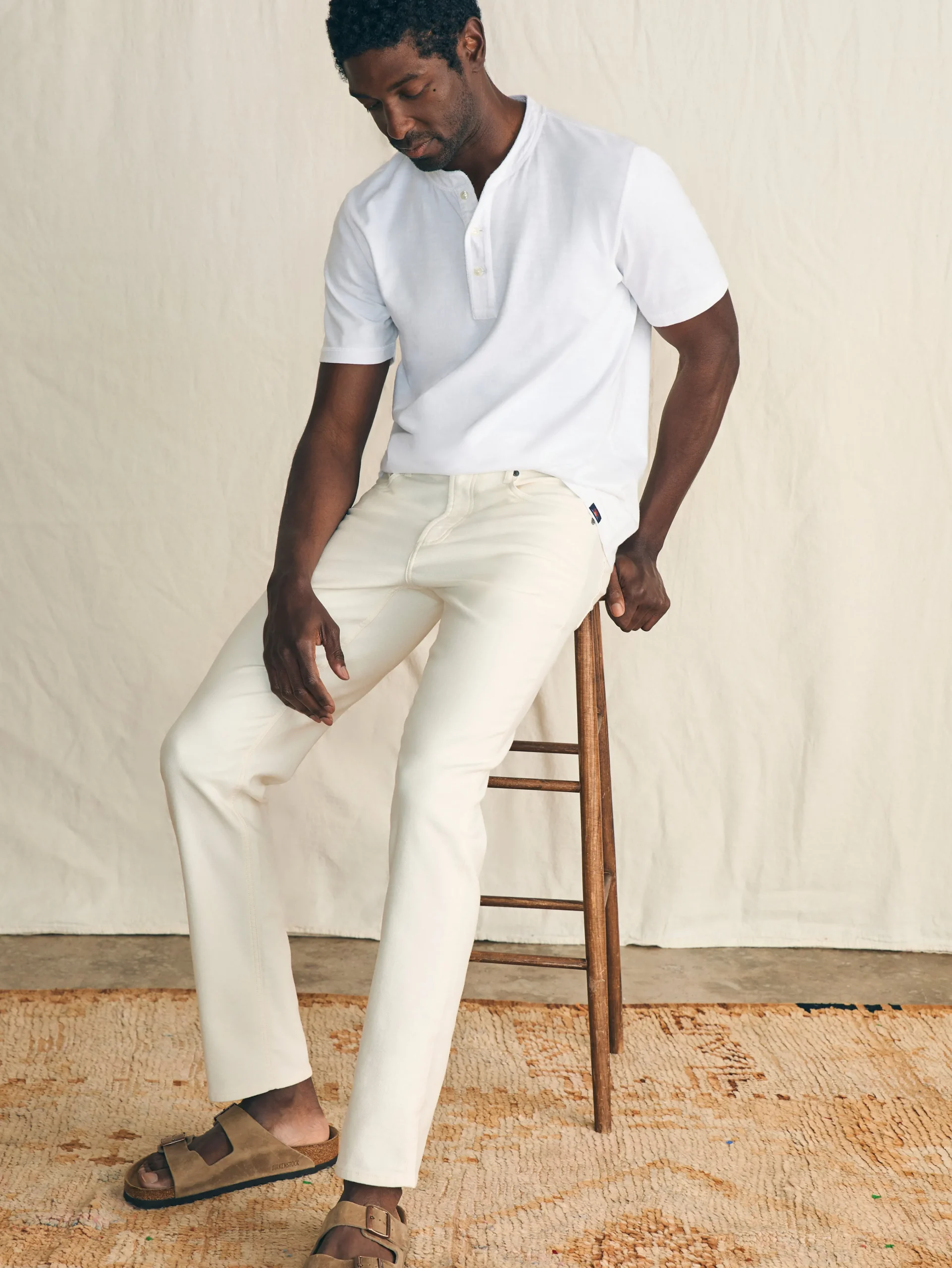 Stretch Terry 5-Pocket Athletic Fit Pant (32" Inseam) -*Faherty Brand Outlet