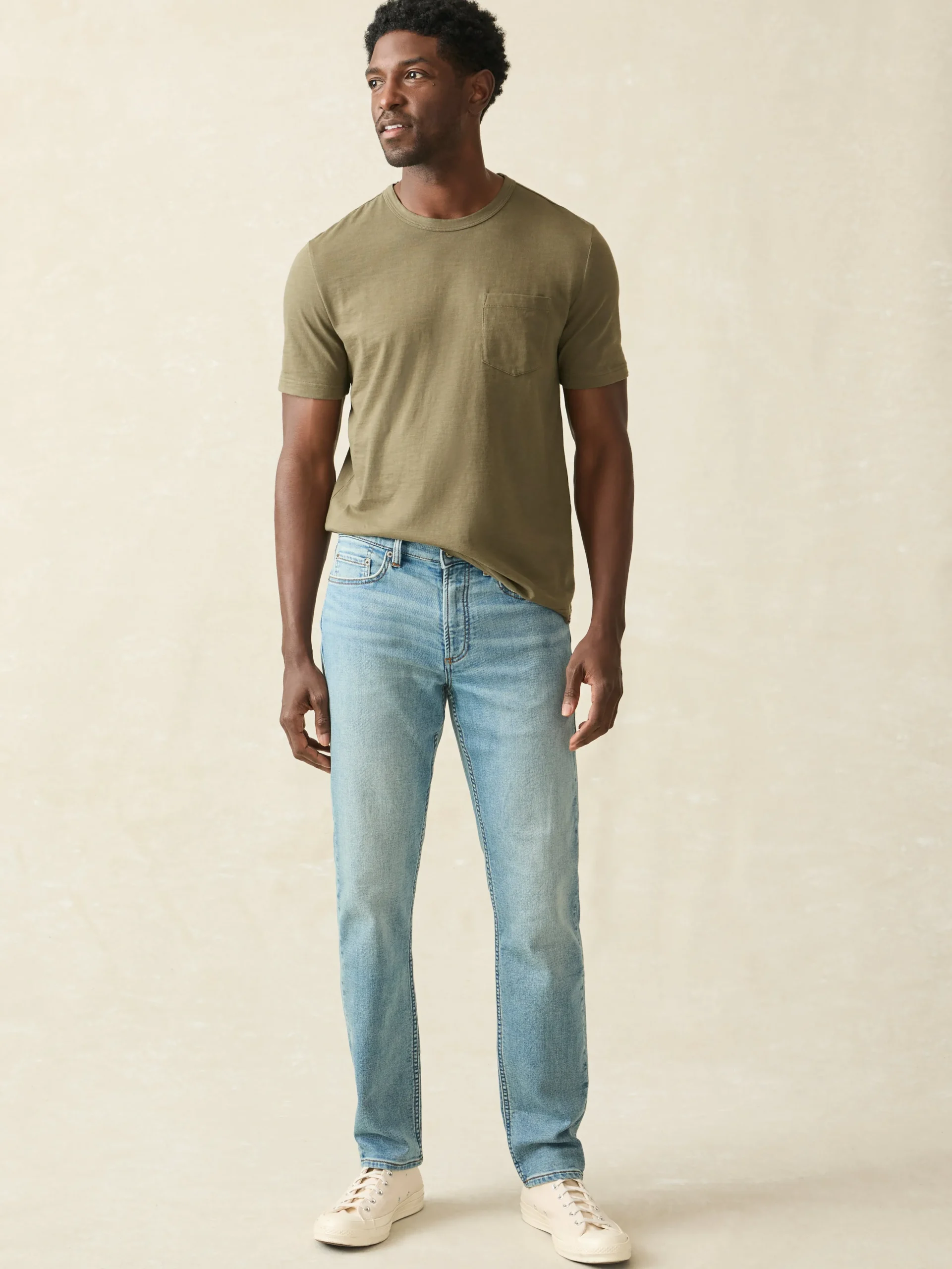 Stretch Terry 5-Pocket Athletic Fit Pant -*Faherty Brand Sale