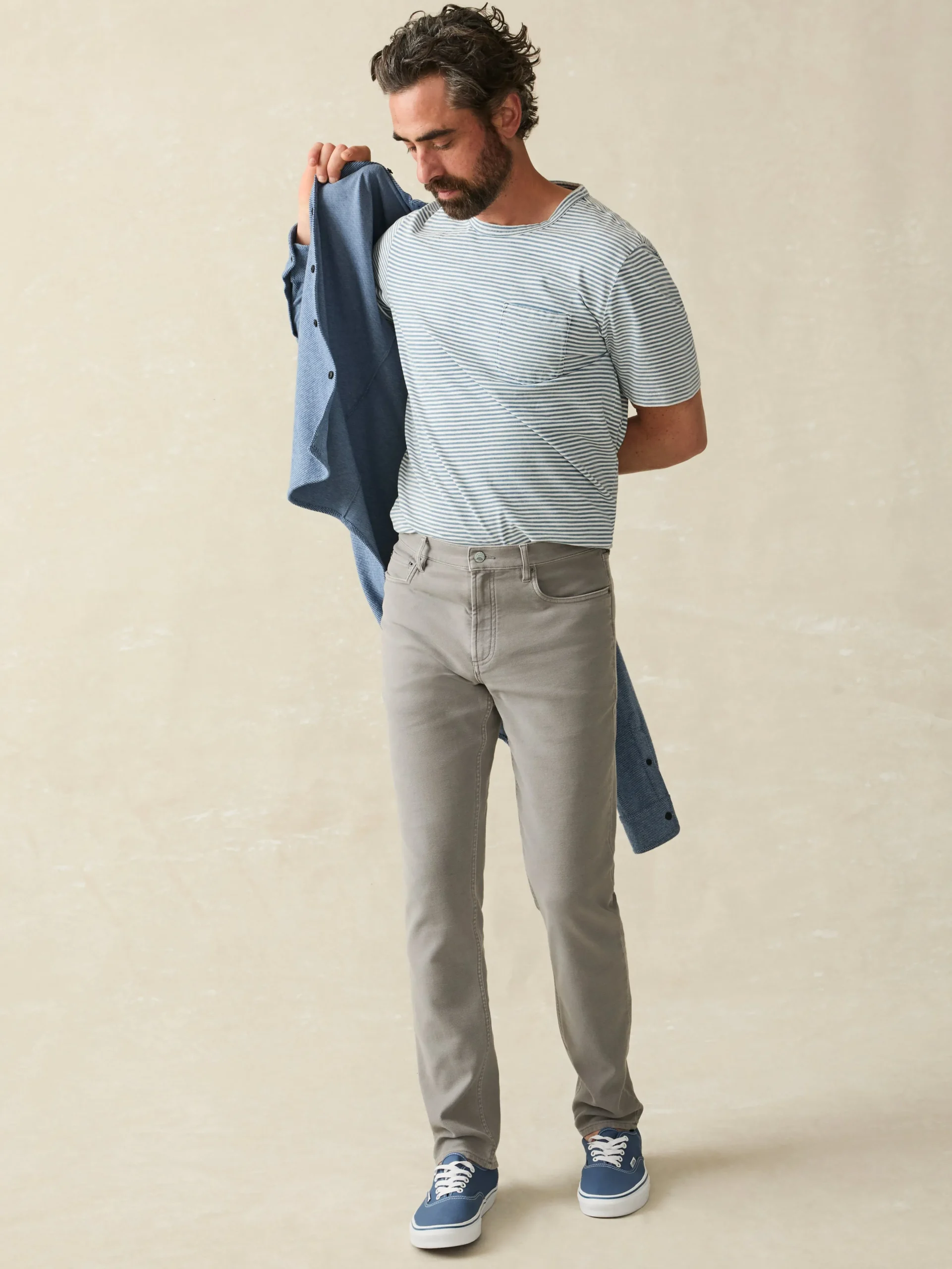 Stretch Terry 5-Pocket Athletic Fit Pant -*Faherty Brand Outlet