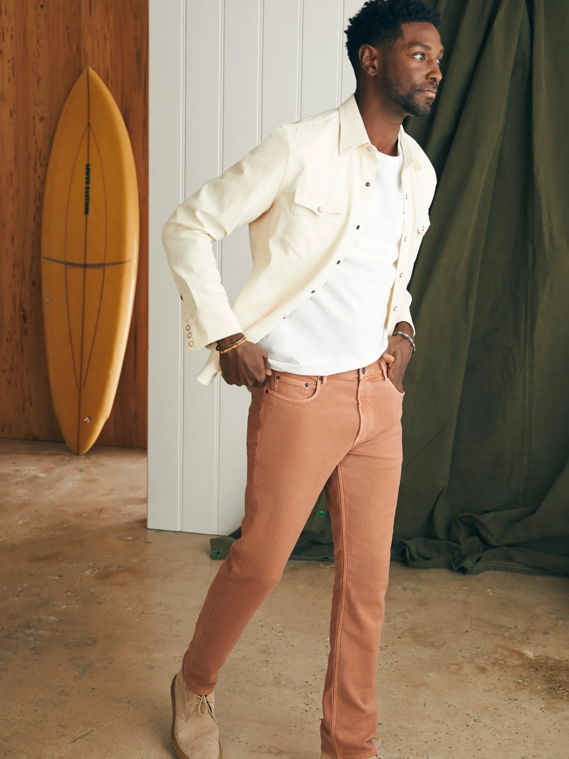 Stretch Terry 5-Pocket Pant (32" Inseam) -*Faherty Brand New