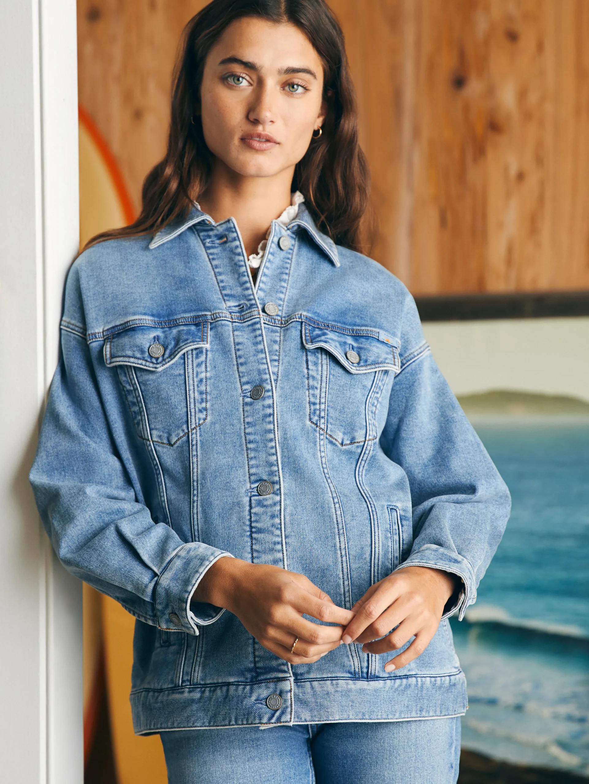 Stretch Terry Trucker Jacket -*Faherty Brand Outlet