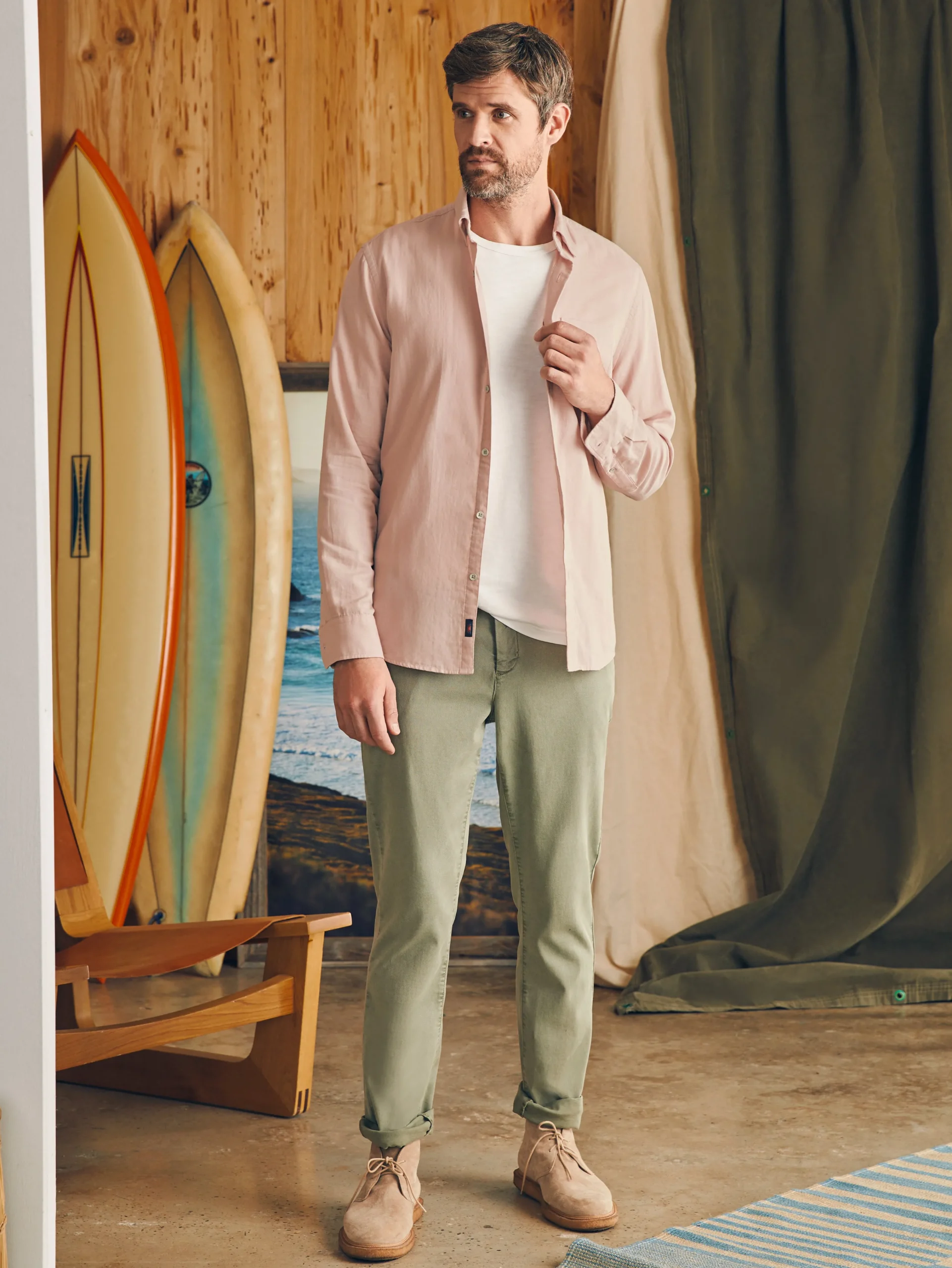 Sunwashed Chambray Shirt -*Faherty Brand Best
