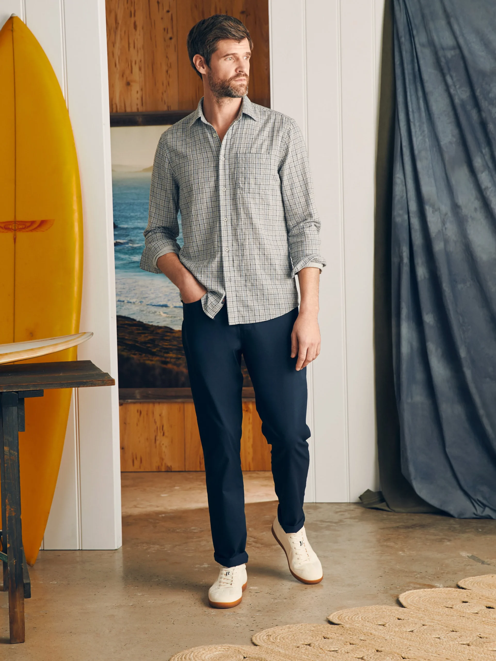 Sunwashed Chambray Shirt -*Faherty Brand Outlet