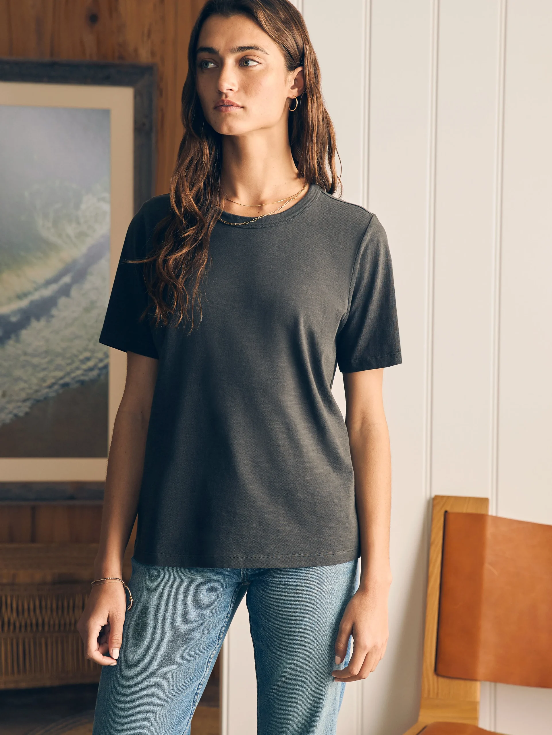 Sunwashed Crew Tee -*Faherty Brand Clearance