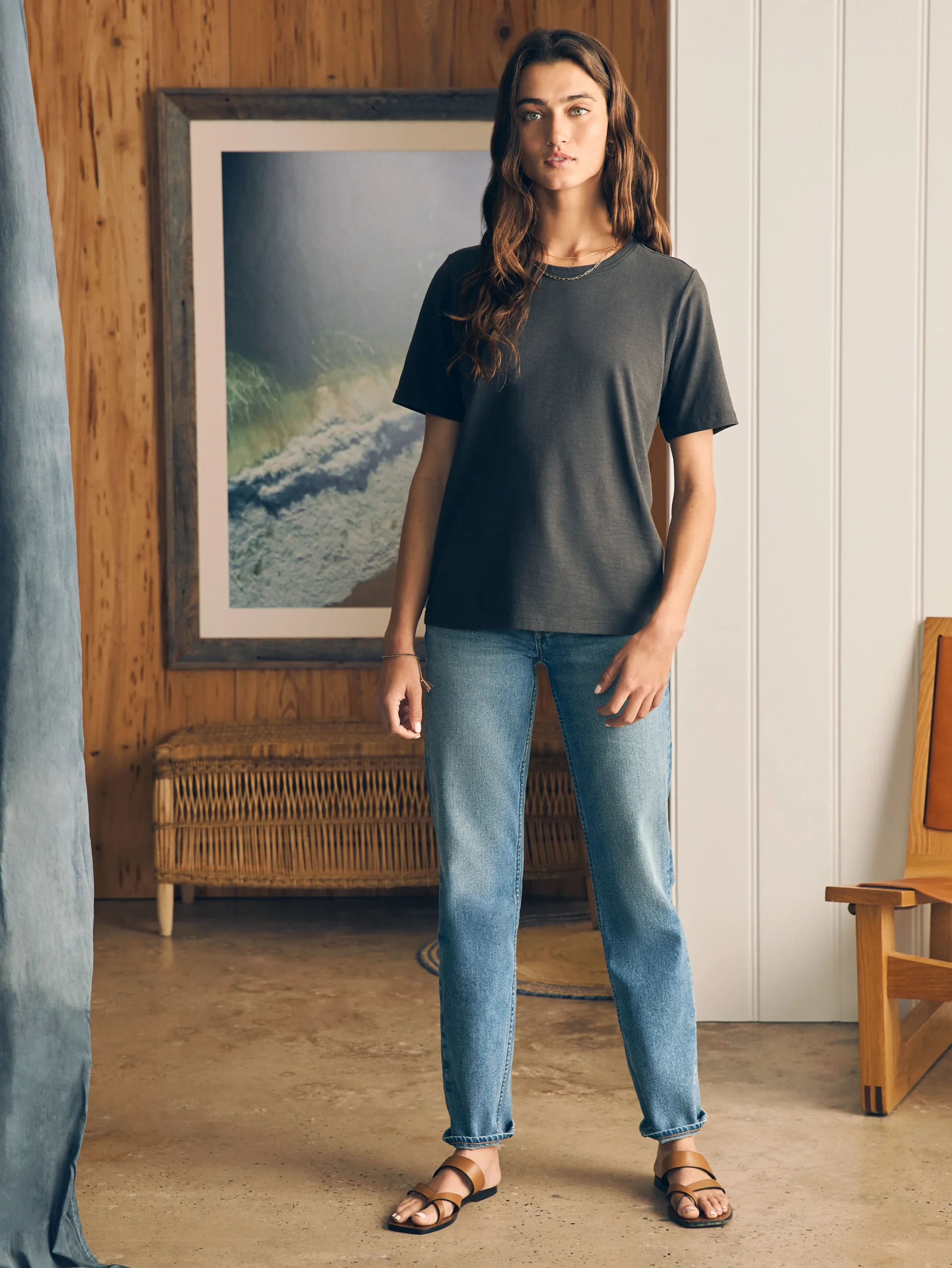 Sunwashed Crew Tee -*Faherty Brand Clearance