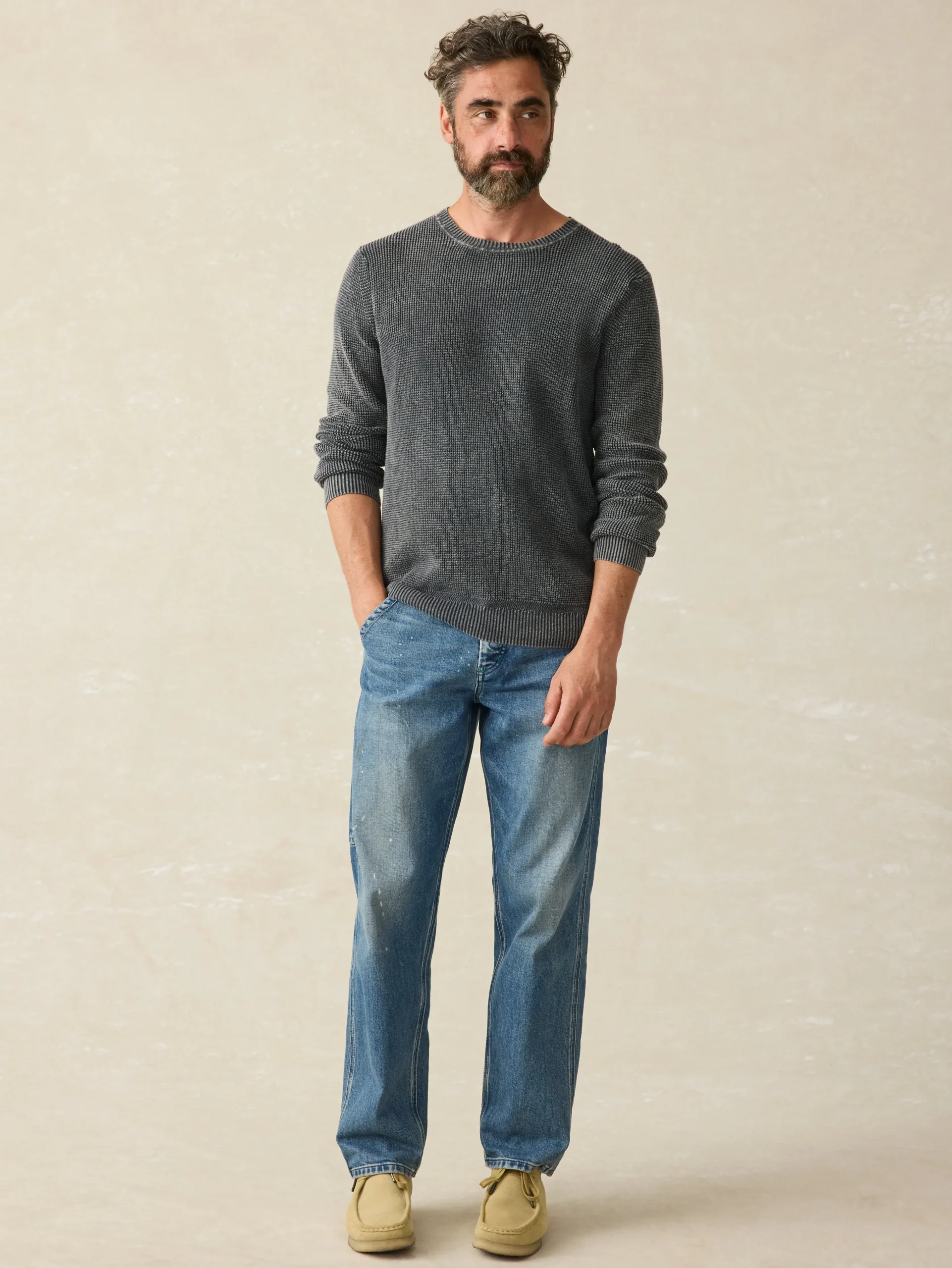 Sunwashed Crewneck Sweater (Tall) -*Faherty Brand Best