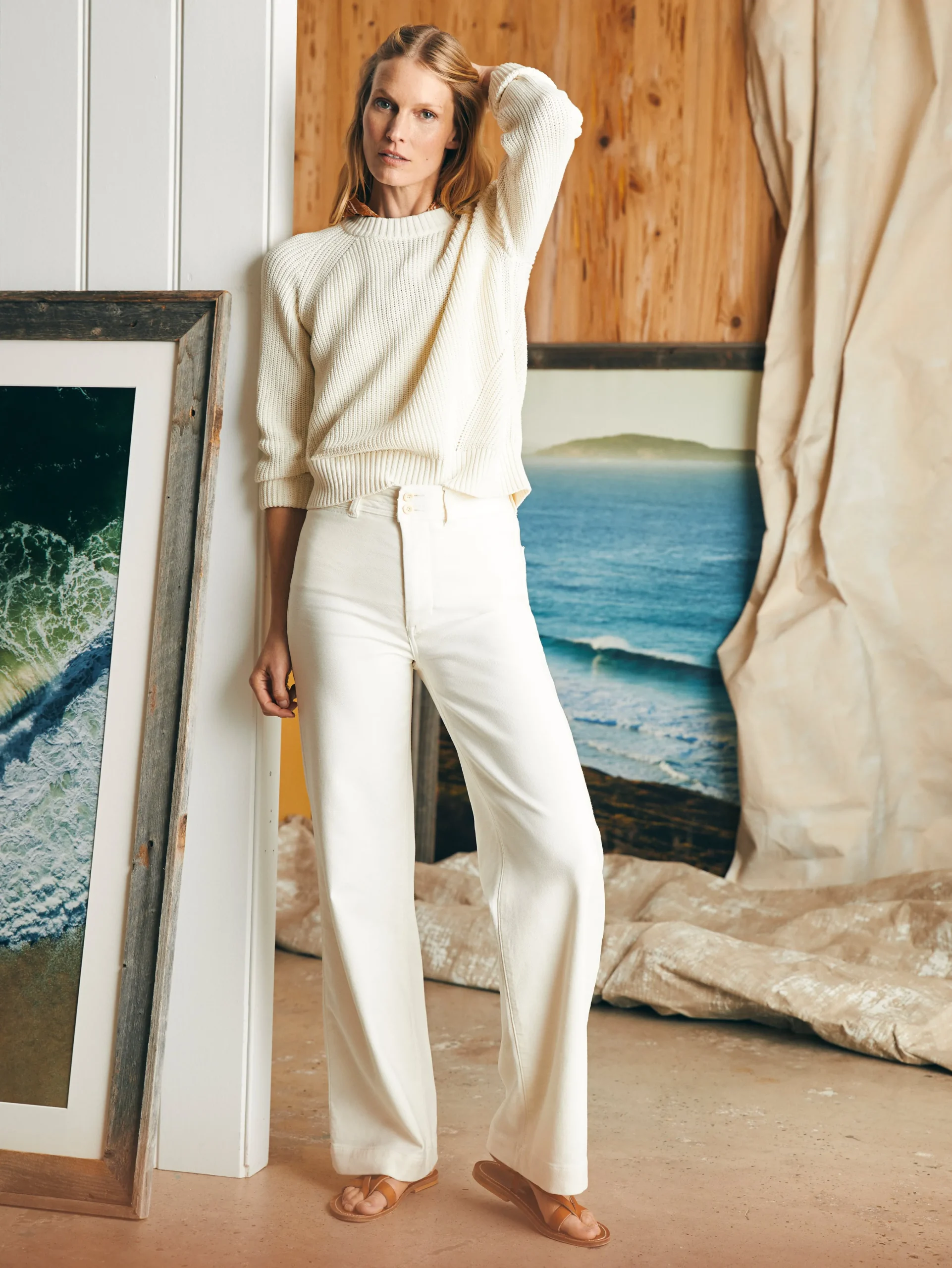 Sunwashed Fisherman Crew Sweater -*Faherty Brand Online