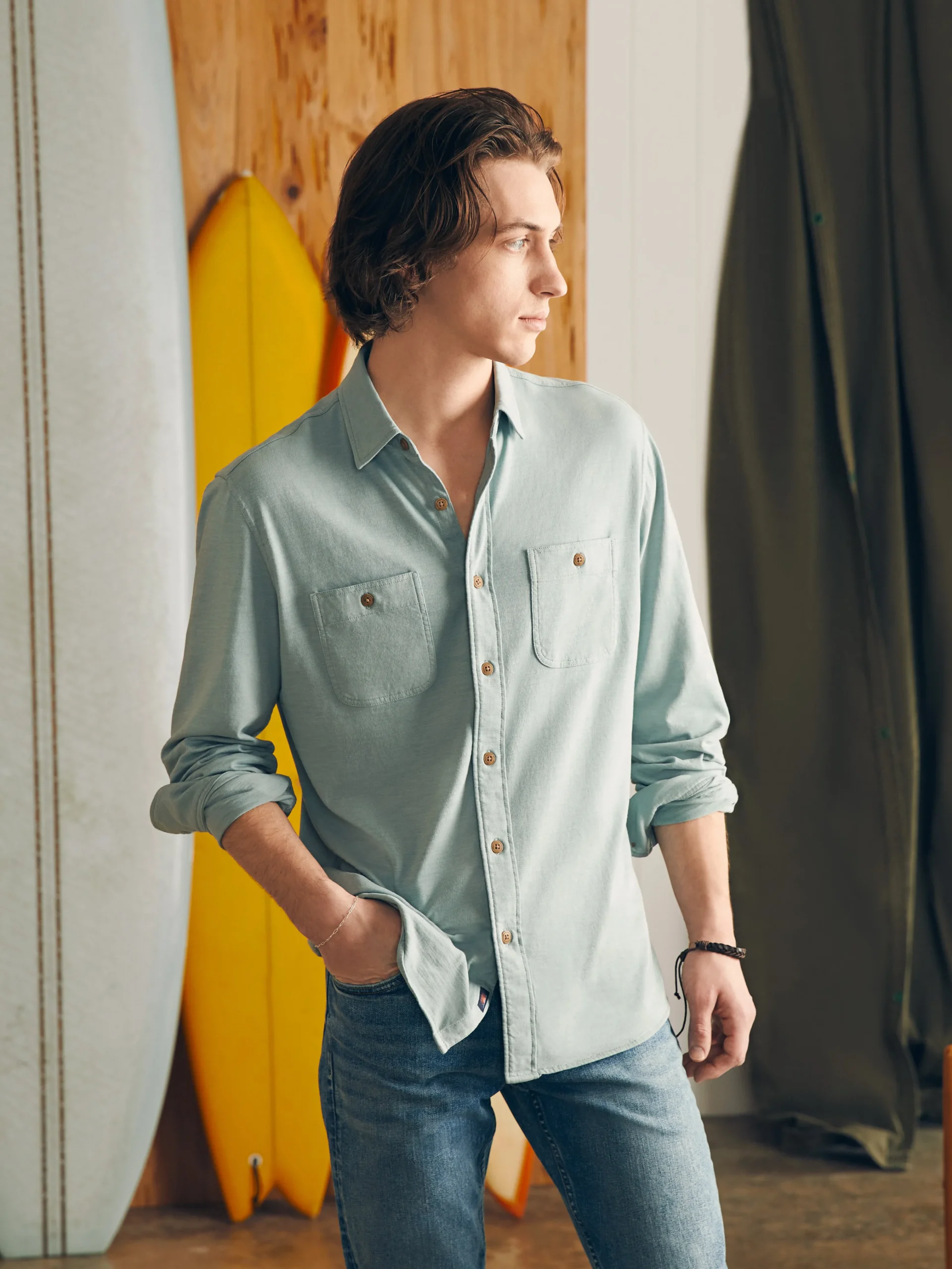 Sunwashed Knit Shirt -*Faherty Brand