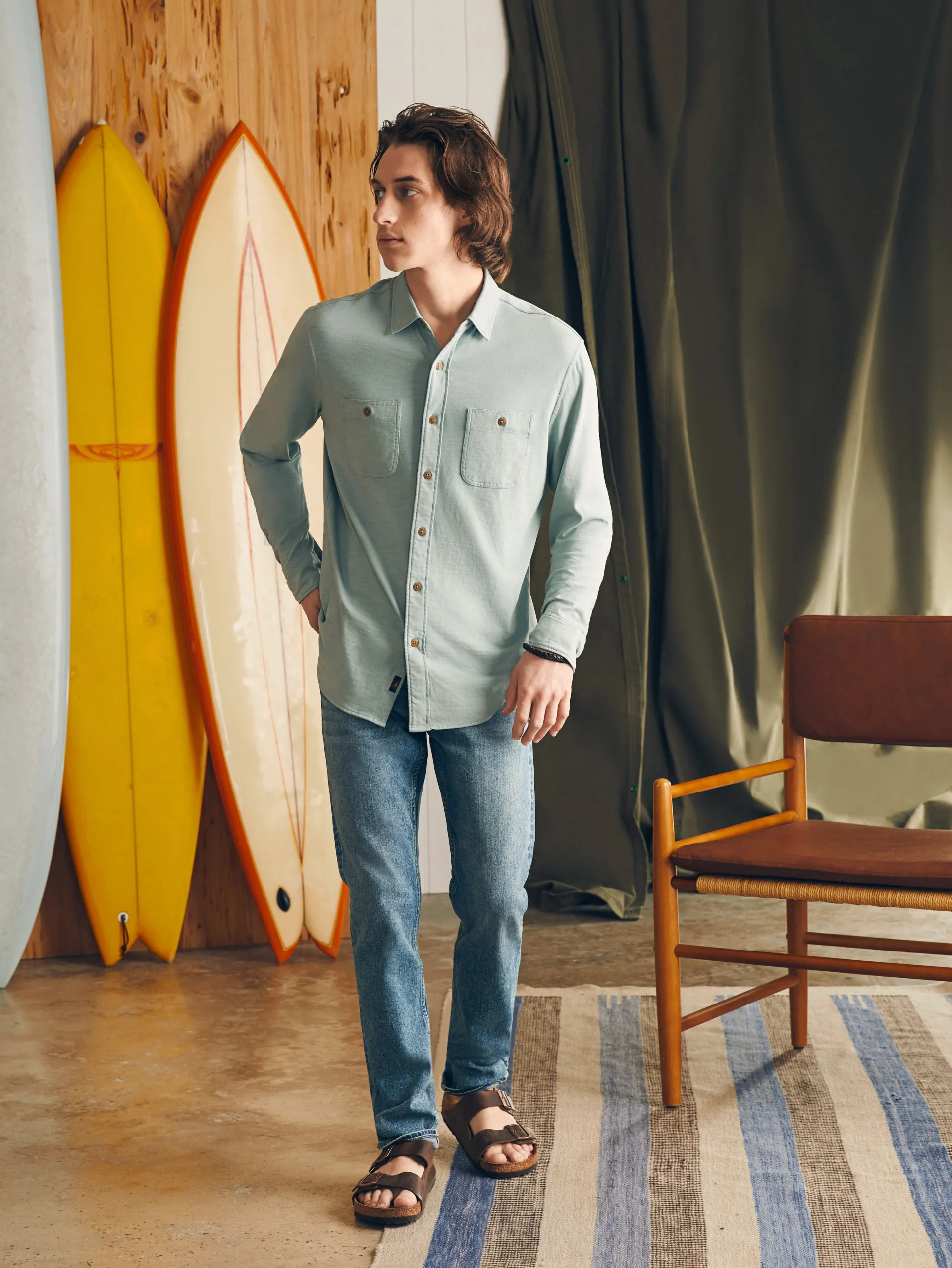 Sunwashed Knit Shirt -*Faherty Brand