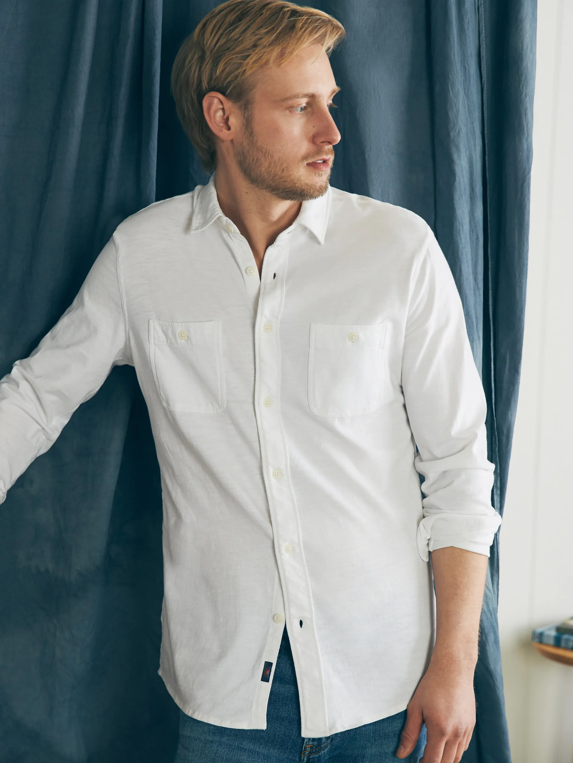 Sunwashed Knit Shirt -*Faherty Brand