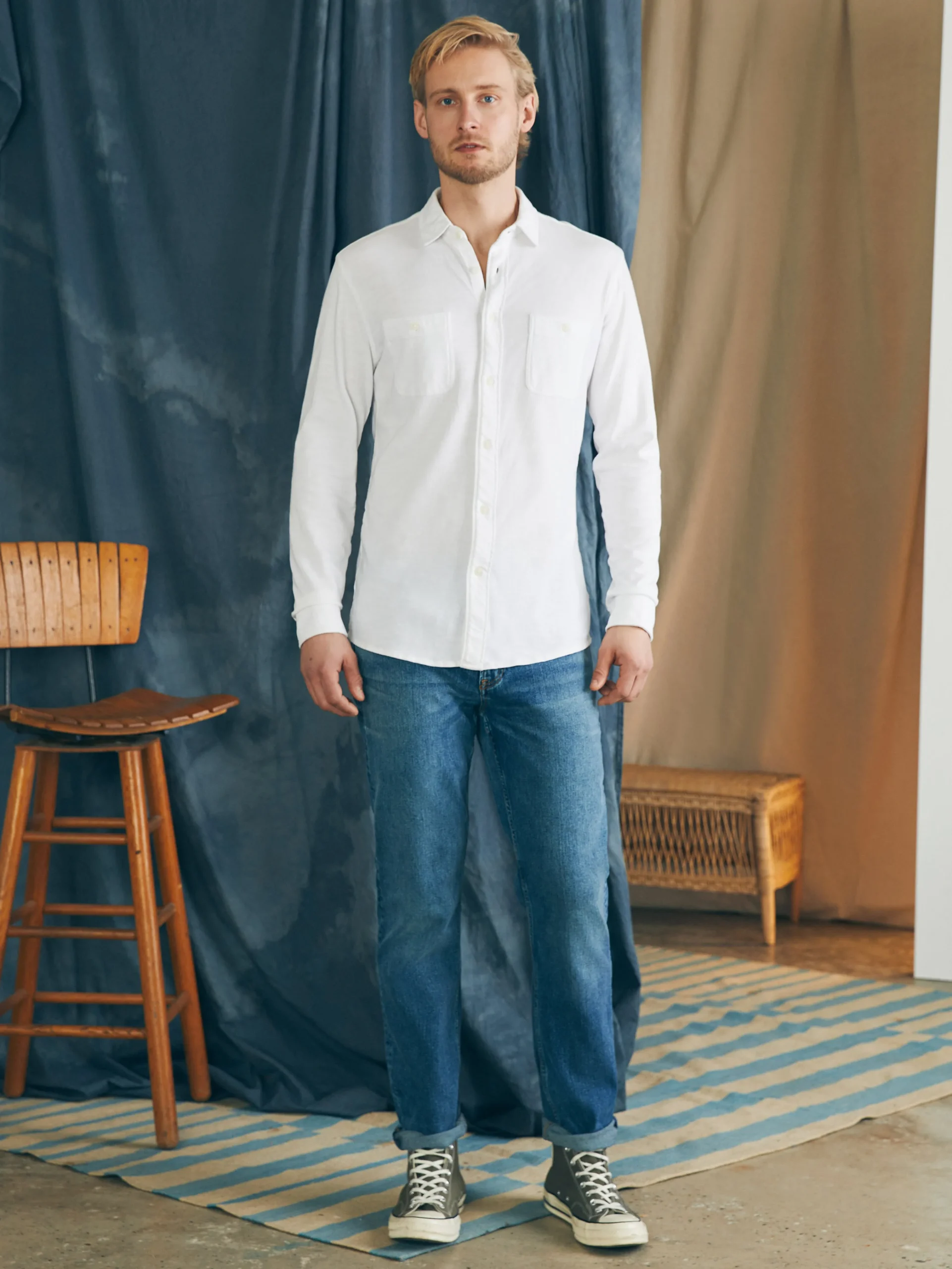Sunwashed Knit Shirt -*Faherty Brand