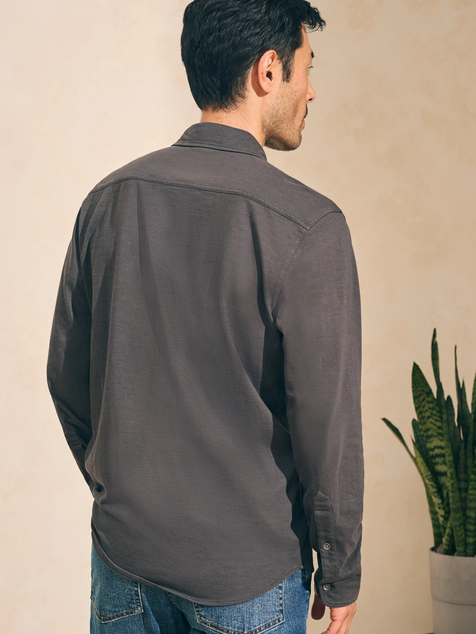 Sunwashed Knit Shirt (Single Pocket) (Tall) -*Faherty Brand