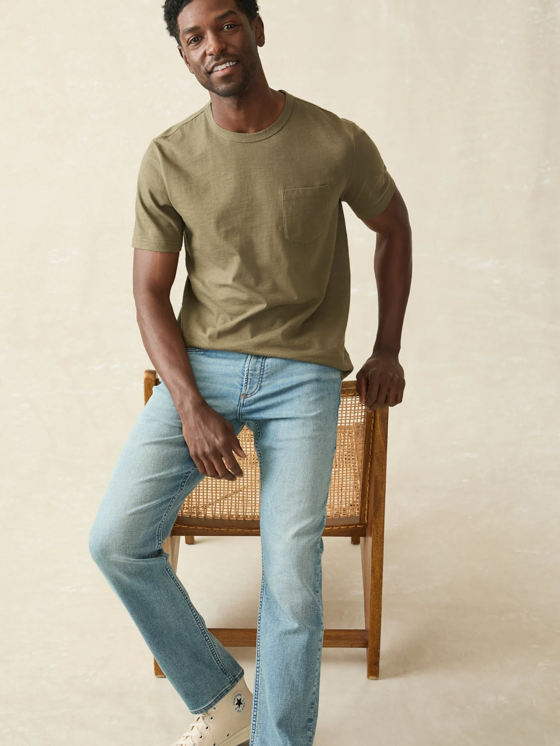 Sunwashed Pocket Tee (Tall) -*Faherty Brand Online