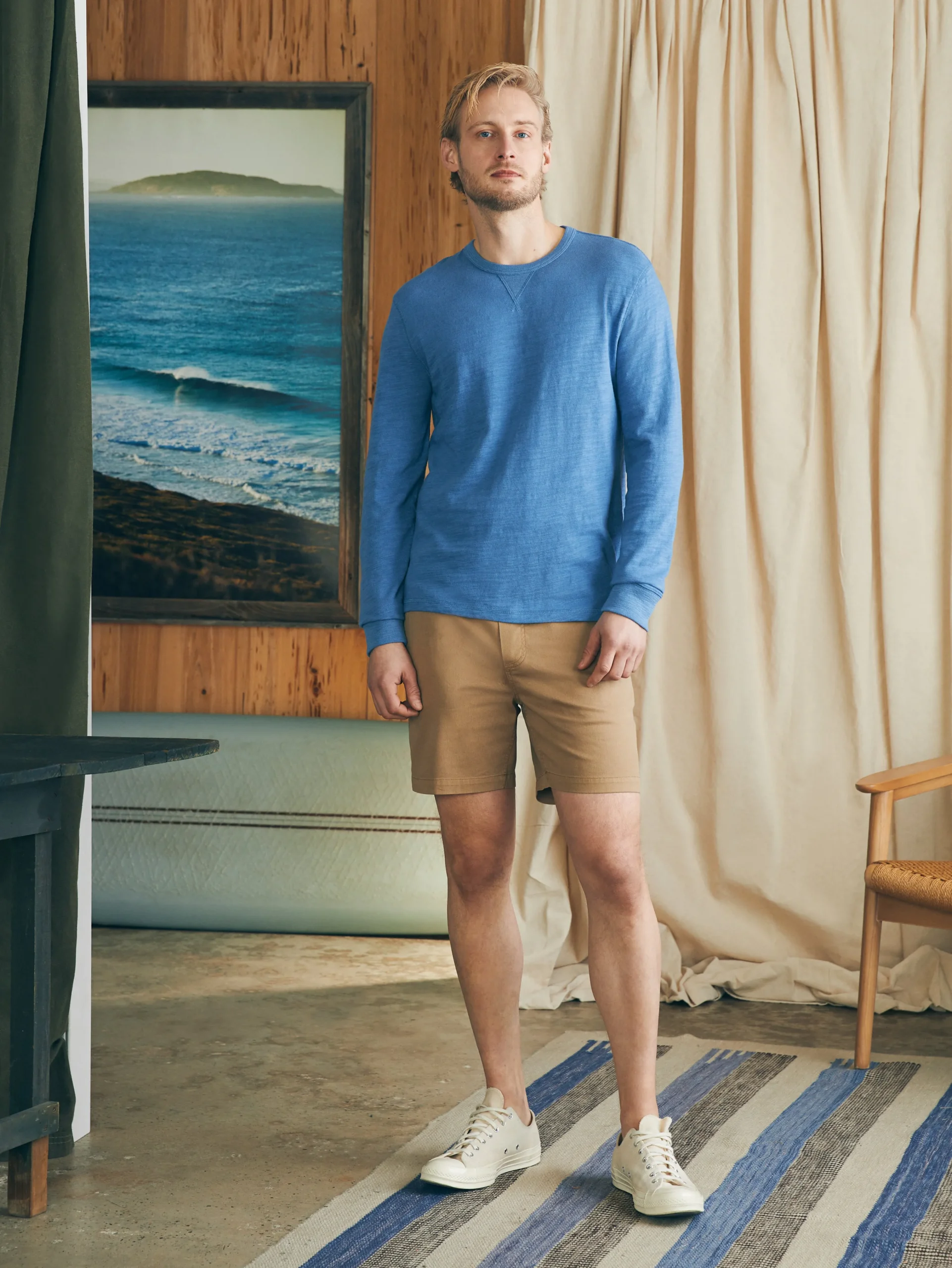 Sunwashed Slub Crew -*Faherty Brand Online