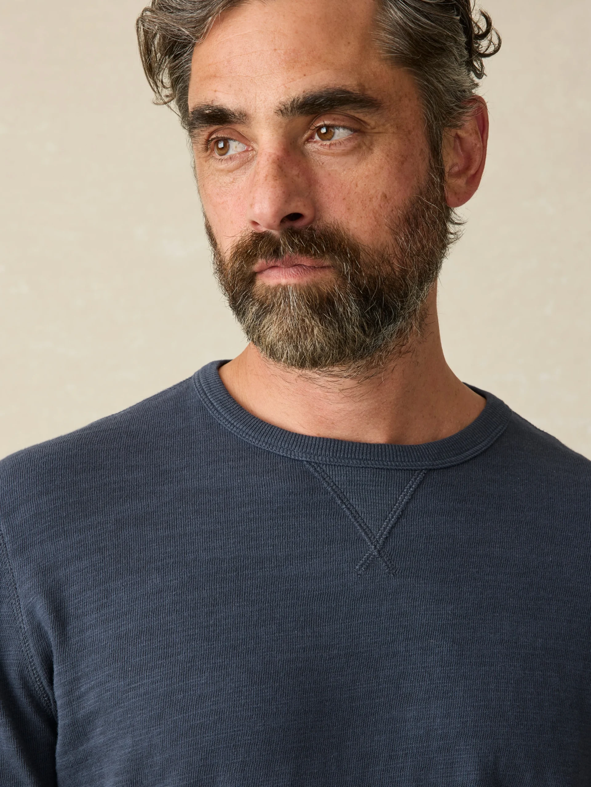 Sunwashed Slub Crew -*Faherty Brand Clearance