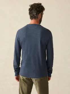 Sunwashed Slub Crew -*Faherty Brand Clearance