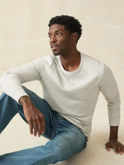 Sunwashed Slub Crew -*Faherty Brand Clearance
