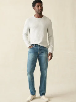 Sunwashed Slub Crew -*Faherty Brand Clearance